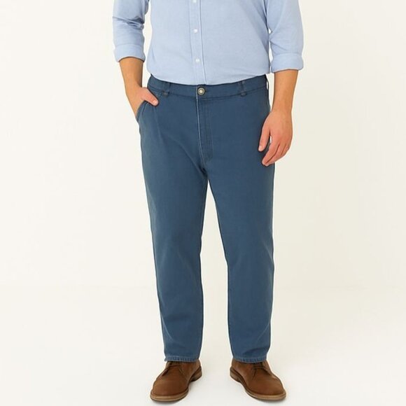 Peter Millar Mens Raleigh Washed Twill Flat Front Pant Blue Size 35 FLAW - Picture 1 of 12